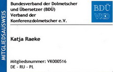 Mitgliedausweis Katja Raeke